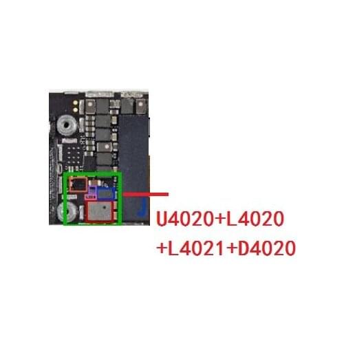 1sets/llot backlight fix kit for iPhone 6S Backlight ic U4020 + L4020 L4021 coil+ D4020 D4021 diode+ backlight filters fuses