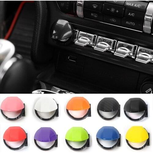 Engine Start Button Cover For Ford Mustang 2019-2021 Car Interior Accessories ABS Colorful Decoration Stickers