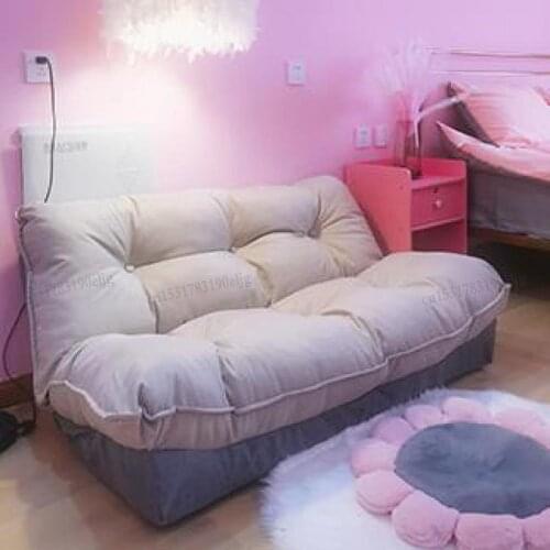 Lazy sofa dual-purpose bed folding recliner tatami single double net red girl bedroom cute small apartment