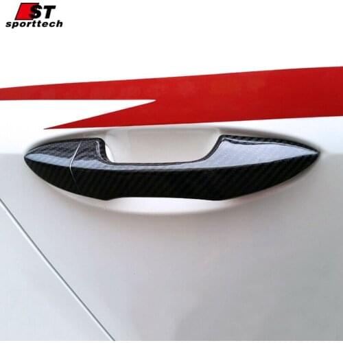 Car Door Handle Sticker For Toyota Corolla/Levin Carbon Fiber 3D Handle Cover For Toyota Corolla Levin Car Styling Accessories