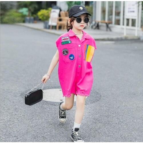 2020 new wholesale girls overalls summer fashion girls shorts 4-9t F233