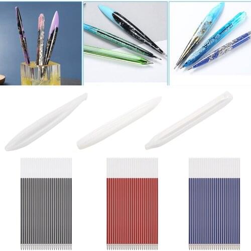 Ballpoint Pen Transparent Silicone Mould Dried Flower Resin Decorative Craft DIY Craft Epoxy Resin Mold Jewelry Making Tool