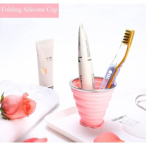 Folding Cups 250ml BPA FREE Food Grade Water Cup Travel Silicone Retractable Coloured Portable Outdoor Coffee Handcup