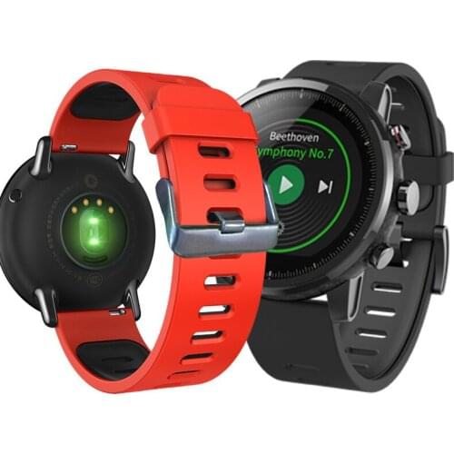 Sport watch Band For Huami Amazfit Pace Stratos 3 2 2S Smart watch accessories silicone bracelet strap For Amazfit GTR 47mm band