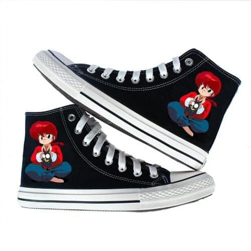 Unisex Anime Ranma ½ Ranma Nibun-no-Ichi Casual Ankle Canvas Shoes Punk plimsolls duck shoes Sneakers