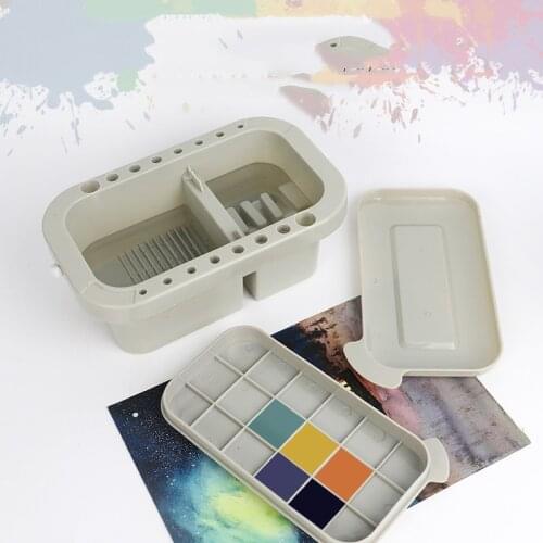 Brush Washing Bucket Multifunction Pen Barrel Brush Washer With Art Palette Brush Holder, Art Brush Washing Tool