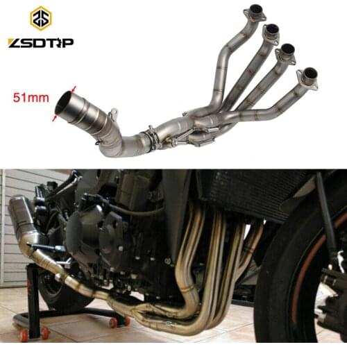 ZSDTRP Motorcycle Exhaust Muffler Pipe Modified For Kawasaki Z1000 2010-2017 Stainess Steel Front Pipe Tube Full System