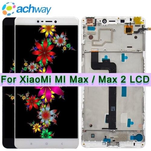 NEW 6.44" for Xiaomi Mi MAX LCD Display Touch Screen Digitizer Assembly With Frame Replacement Parts For Xiaomi Mi MAX 2 LCD