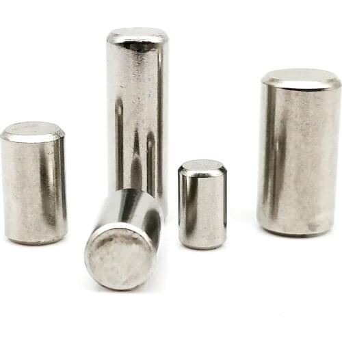 1/5/10/50pcs M1.5 M2 M2.5 M3 M4 M5 M6 M8 M10 M12 GB119 304 Stainless Steel Solid Bearing Cylindrical Positioning Roll Dowel Pin