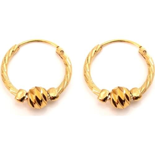 24K Gold Earrings Fashion New Model Earrings Dubai Ethiopian African Europe Golden Jewelry