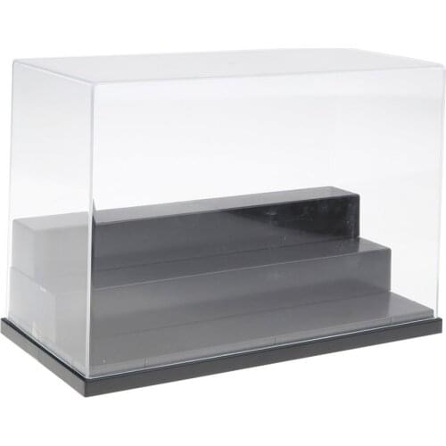 3 Steps 26x13x16cm Acrylic Display Box Showcase Dust-proof Exhibition Case for Figure Vehicle Doll Model Toy Collections Display