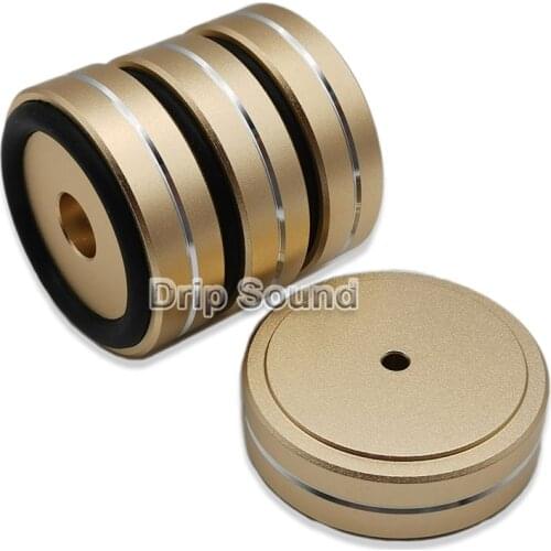 4pcs Full Aluminium Speaker Spike Pad Amplifier Shock Absorption Isolation Stand Feet Base Pad 50x15mm