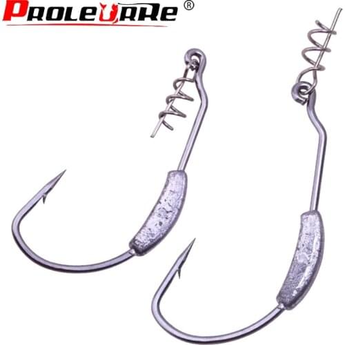 5pcs/lot Barbed Lead Offset Fishing Fish Hooks Fit for Crank hook Texas Carolina Florida Rigs Accessories Fishing Tackle PR-465