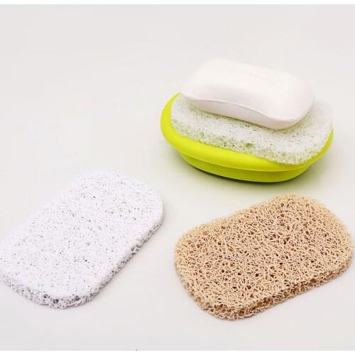 6pcs Soap Saver Pads Eco-Friendly Recyclable PVC Soap Holder Pads Dish Pads White & Yellow Non-Slip Drain Soap Pad for Bathroom