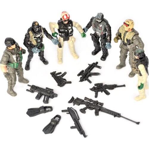 1:18 6pcs / lot Counter-Strike CS CF multi-accessory 4-inch soldier soldier SS05-2 PVC soldier soldier toy collection gift