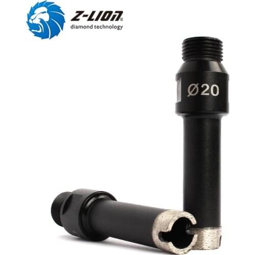 Z-LION Diameter 20mm Sintered Diamond Core Drill Bit 1/2" Gas M14 Inner Thread Stone Granite Marble Wet Drilling Tool Hole saw