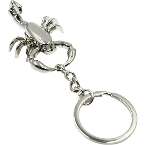 Punk Style Scorpion Shape Keychains Metal Scorpion Keyrings With Movable Legs Pendants DIY Men Jewelry Car Key Chain