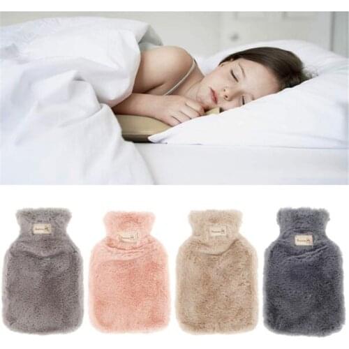 800ml Hot Water Bottle Soft To Keep Warm In Winter Portable and Reusable Protection Plush Covering Washable and Leak-proof