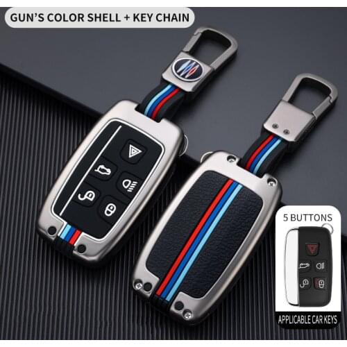 Zinc Alloy Car Key Case Remote Control Fobs Cover For Land Rover Range Rover Sport Evoque Velar Discovery LR4 Freelander2 Jaguar