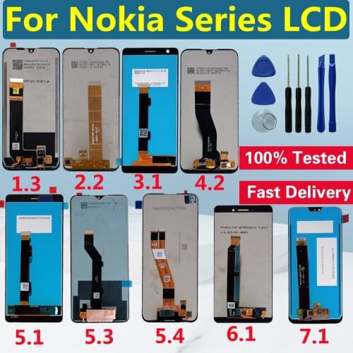 For Nokia1.3 2.1 2.2 2.3 2.4 LCD Display Touch Digitizer For Nokia 3.2 3.4 4.2 5.1 5.3 Screen For Nokia 6.1 7.1 7.2 LCD Screen