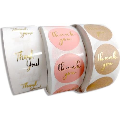 Elyn Gift Sealing Stickers 500pcs Thank You Design Diary Scrapbooking Stickers Festival Birthday Party Gift Decorations Labels