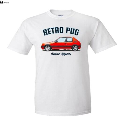 T-Shirt Men Clothing French Classic Car Fans 205 Gti T-Shirt. Classic Car. Modified. French Car.Brand MenS Tee Shirts
