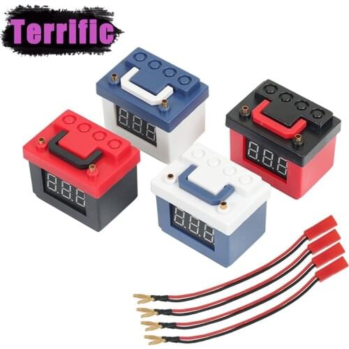 Simulation Battery Low Voltage Alarm Accessory Part Fit for 1/8 1/10 RC Crawler Car Traxxas TRX4 SCX10