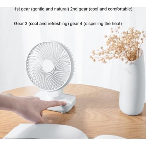 The New Mini Fan Mute USB Charging Fan Student Office Home 4000 MAh Creative Ins Wind Desktop Cooking Fans Adjustable Head