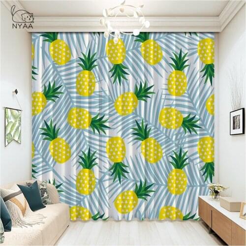 Fashion Pineapple Designer Curtain Salon Modern Curtains In The Kitchen Home Decoration Luxury Curtains Of Beads Micro Shading