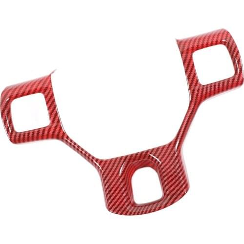 New Car Red Steering Wheel Trim Button Panel Cover Frame Bezel Decor Fit for Dodge RAM 2010 2011 2012 2013 2014 2015 2016 2017