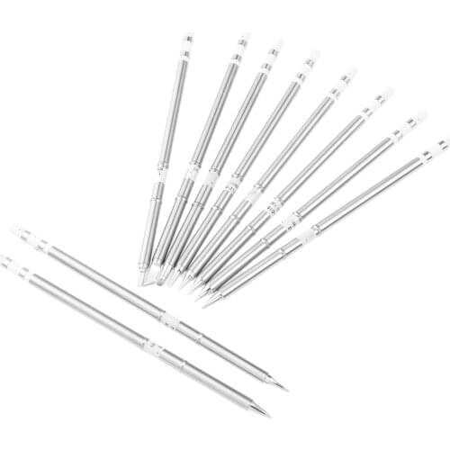 New Electronic Solder Iron Tips T12-K BC2 BL BC1 BC3 ILS D16 D12 KU J02 For Soldering Rework Station FX-951 FX-952 10pcs/lot