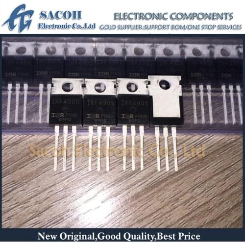 New Original 10PCS/Lot IRF4905 IRF4905PBF or IRF4905L F4905L 4905 TO-220 74A 55V P-channel Power MOSFET transistor
