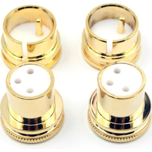 Gold Plated Copper XLR Plug Dust Cap Shielded Anti-oxidation for Noise Stopper XLR Protector - (2 Pcs )