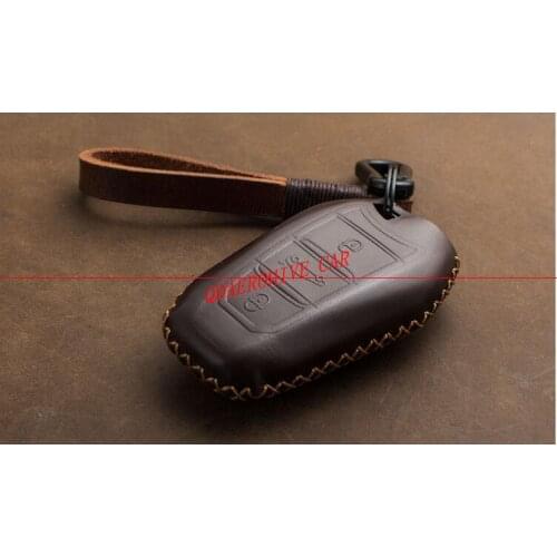 QDAEROHIVE genuine leather car Key Case Cover For peugeot 308S 408 5008 3008 4008 301 508