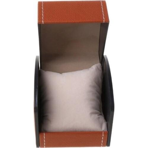 Luxury Faux Leather Watch Box With Pillow Package Case Bracelet Stand Holder New 87HB
