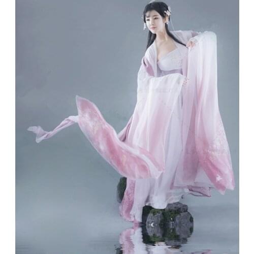 7 Designs WYJN Traditional Chinese Realistic Painting Tang Ruqun Hanfu Princess Fairy Cosplay Costume Thematic Photography Dress