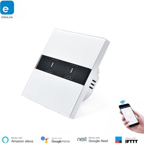 Smart Switch Crystal Glass Panel 1/2/3 Gang Ewelink Smart Wall Light Touch Switch EU Standard 220v Work with Alexa Google Home