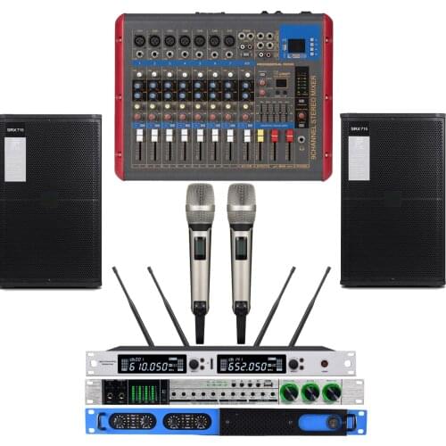 High-Class Stage KTV Home DJ Karaoke Microphone 5200W Digital Power Amplifier 9 Channel Mixer Console Audio Effects Processor