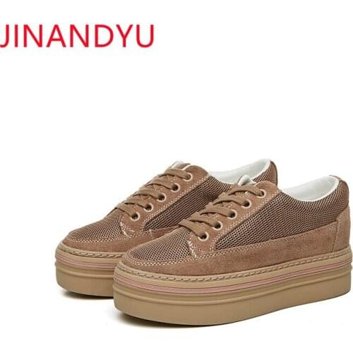 Breathable Mesh Wedge Sneakers Heel Platform Shoes Women Lightweight Sneakers Casuales Platform Heels Woman Vulcanize Shoes