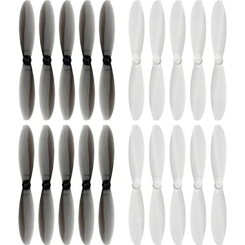 10Pair LDARC Prop 56mm 1.0mm Hole 2 Paddle PC Propeller Black White Mixed Color for DIY RC Racing Drone Quadcopter Accessories