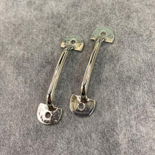 12pcs Silvery Furniture Handle Drawer Door Knobs Jewelry Wooden Box Suitcase Wine Chest Handle Portable Storage Box Small Handle