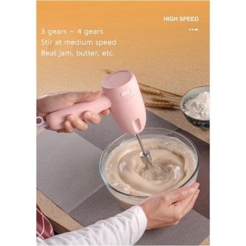 3-In-1 Wireless Electric Whisk Handheld Charging Butter Egg White Baking Tools Household Garlic Minced Meat Mixer