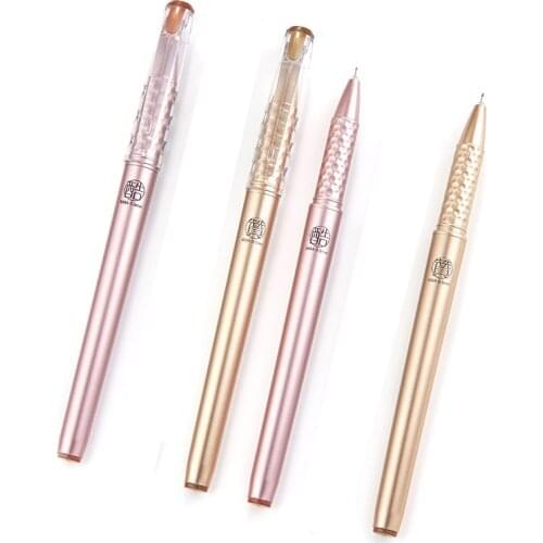 6 pcs / set of high quality black gel pen office stationery 0.5mm student pen office school supplies