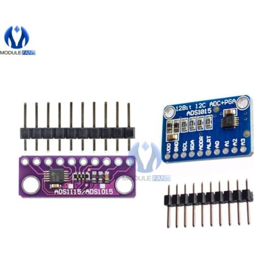 ADS1015 12 bit Precision Analog To Digital Converter ADC Development Board Microcontroller Programmer Module 2v 5v I2C Interface