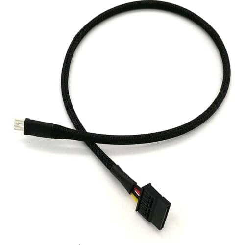 Angitu 100pcs/lot UL 1007 18AWG 4Pin FDD Flopy to SATA 15Pin Power Adapter Cable