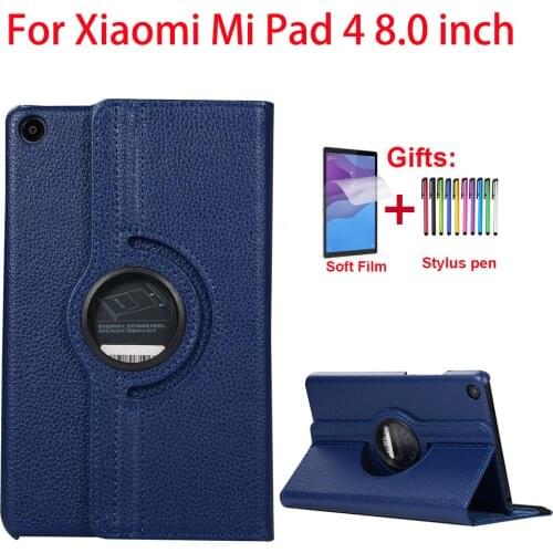 360 Degree Rotation Tablet Cover For Xiaomi Mi Pad 4 8.0 inch MiPad 4 Case Flip Stand PU Case For Xiaomi MiPad 4 360 Stand Funda