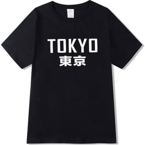 TOKYOt Print T-Shirt New Summer Fashion Casual Cotton O-Neck Short-sleeved T-shirt Men Women Harajuku Hip-Hop Tops High Quality
