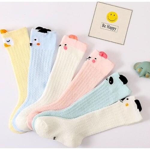 Spring Summer Baby Cotton Mesh Socks Soft Breathable Cute Socks Children Dress Accessories Anti-mosquito Kids Gift