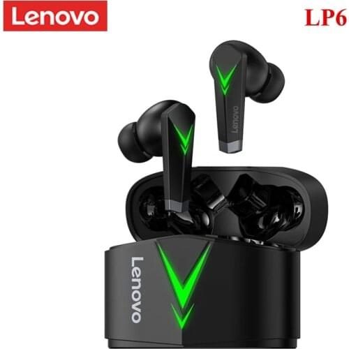 Lenovo LP6 LP7 TWS Gaming Earphones Wireless Bluetooth-compatible Headphones HIFI Low Latency Noise Reduction In-Ear Earbuds