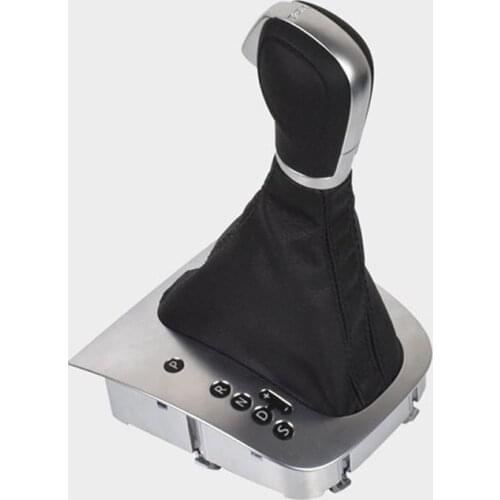 Leather Black line Stitching AT DSG Gear Shift Knob Lever Cover For Golf 6 MK6 G T I Jetta MK6 GLI